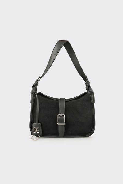 Black Leather Women's Small Shoulder Bag