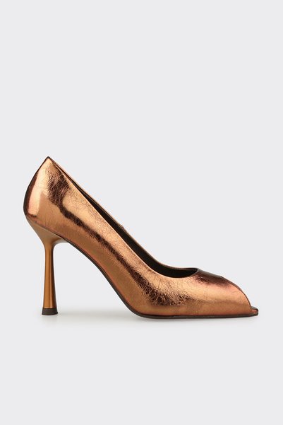 Bronze Leather Women's Classic Shoes