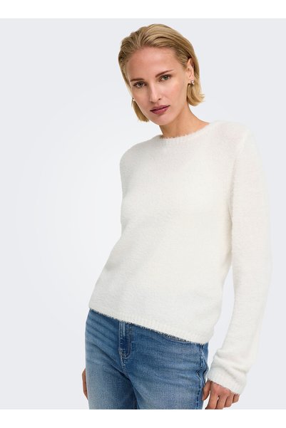 1537481111-4201 TCX Off-White Women's O-Neck Knit Sweater
