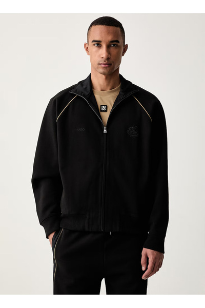 50564059-001 Dislan Black Men’s Mock Neck Oversized Sweatshirt