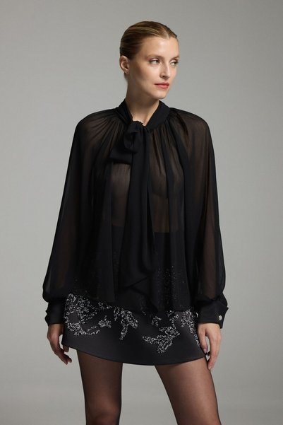 Shirt with Tie Detail