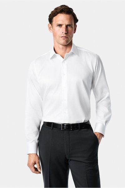 Long-Sleeve, Regular Fit, Classic Collar, Non-Iron, 100% Cotton Shirt