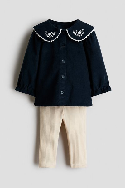 2-Piece Set with Blouse and Leggings