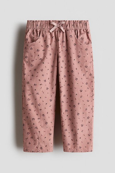 Patterned and Corduroy Jogger Pants