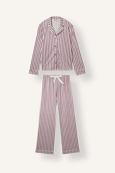 Ultra Soft Pajama Set, Regular Fit, Striped Long-Sleeved Top and Long Pants, G2395Ax26Au.