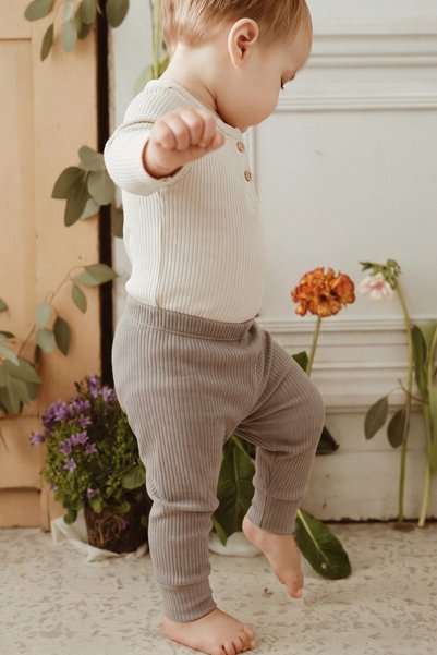 Basic Seasonal Bodysuit Set 0-3 Years Light Beige Mink
