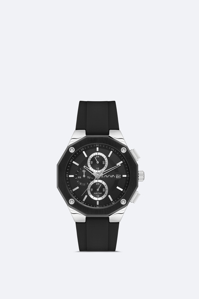 Men's Black Silicone Watch B009053