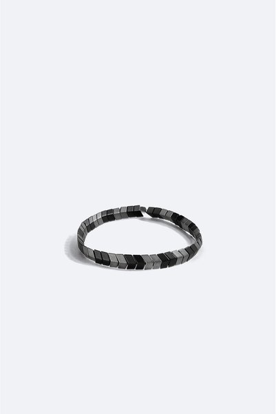 Men's Anthracite Hematite Stone Bracelet B009615