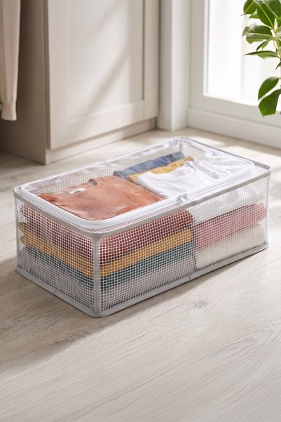 36-Liter Foldable Fabric Cabinet Organizer with Lid