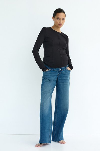 MAMA Wide-Leg Jeans