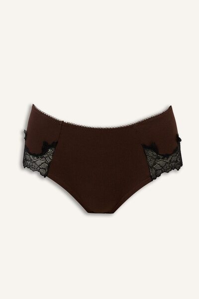 Lace Detailed Ribbed Panties I5768Ax26Au