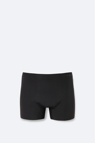 Men's Black Seamless Printed Soft Touch Elastane Boxer A62Y9516