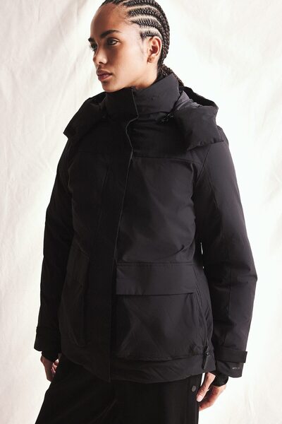 Windproof Water Repellent Regular Fit Hooded Winter Coat with Zipper Pockets C6032Ax24Wn