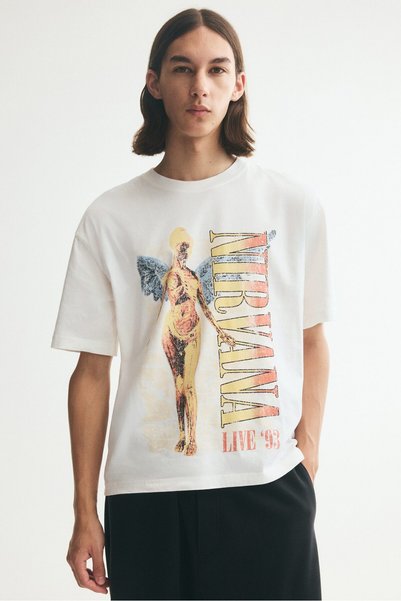 Cotton and Printed T-Shirt Relaxed Fit