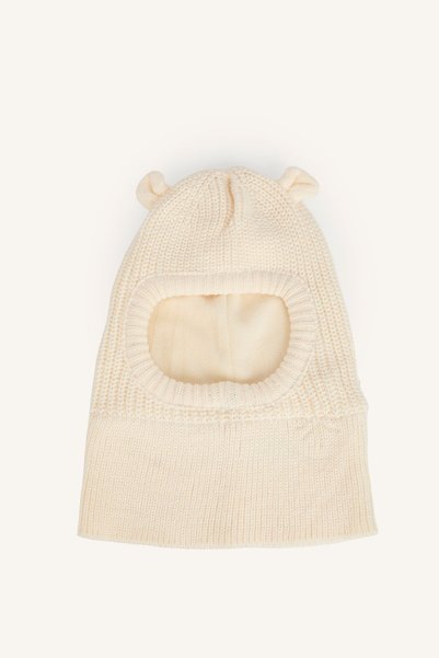 Knit Balaclava With Scarf and Ear Flaps for Baby Girls I1119A526WN