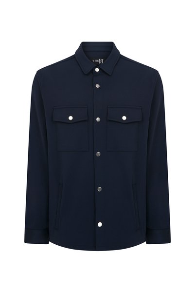 Navy Blue Men's Slim Fit Shirt SENATO
