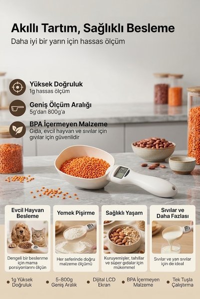 800 Gr Precision Digital Measuring Spoon and Precision Kitchen Scale