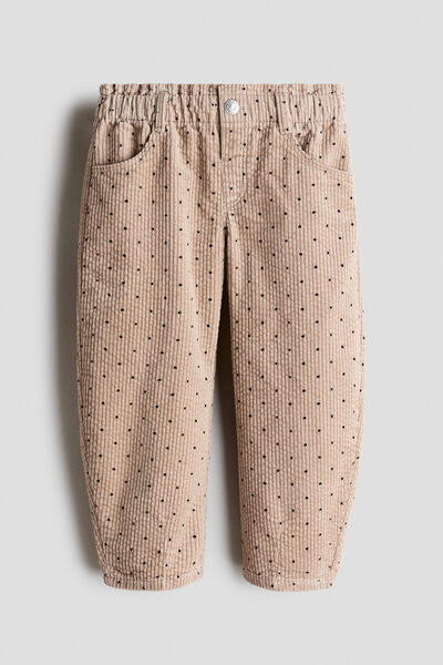 Barrel-Leg Corduroy Trousers