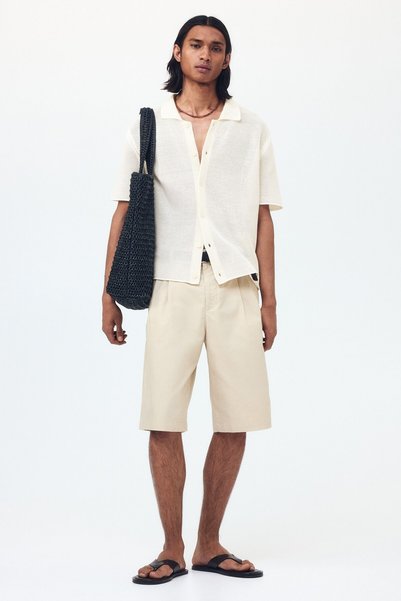 Perforated Knit Shirt, Regular Fit