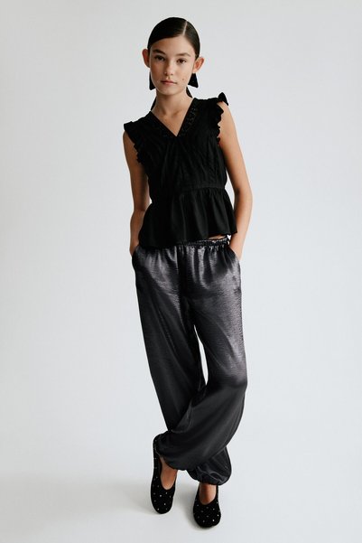 Balloon Long Satin Pants