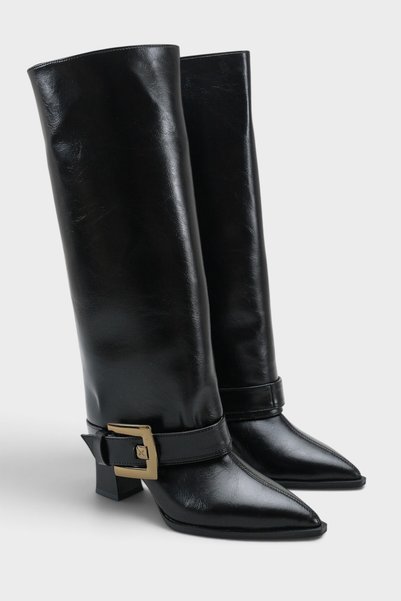 Talyah Pointed Toe, Thick Heel, Slip-On Stylish Women's Boots