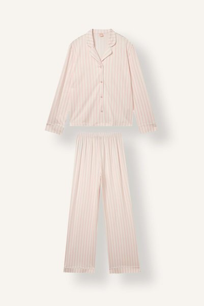 Ultra Soft Pajama Set, Regular Fit, Striped Long-Sleeved Top and Long Pants, G2395Ax26Au.