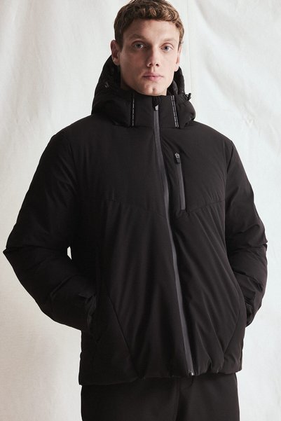 Regular Fit Hooded Zippered Waterproof Jacket H4025Ax26Wn