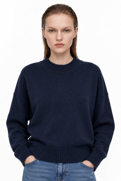Women's Soft Textured Oversized Knitwear Sweater