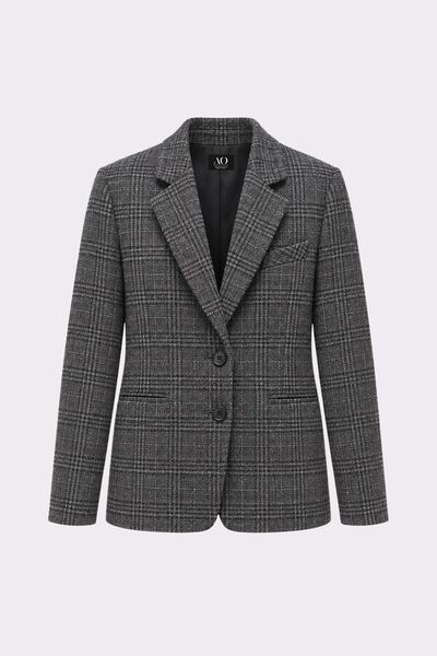 Premium belvion blazer checkered wool jacket