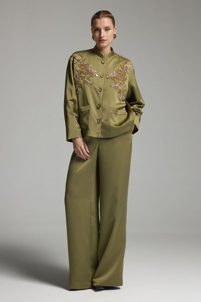 Mert Aslan Wide-Leg Pants with Elastic Waistband