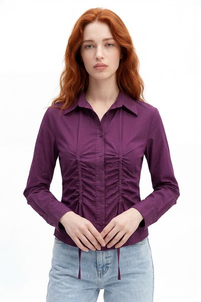 Stylish Fit Cut Gathered Women's SHIRT