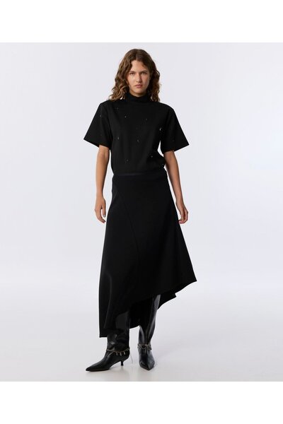 Asymmetric Flared Skirt