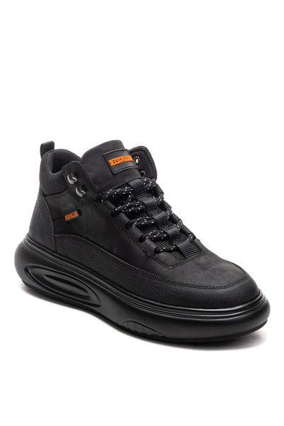 BUL-270016 Black Men's Leather Boots