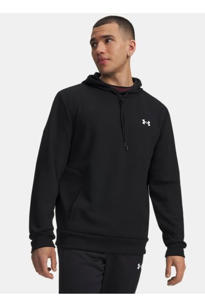 6010861-009 Flex Fleece Hoodie Black Men's Hooded Knit Sweatshirt