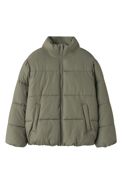 13261804 NKMFORTY PUFFER JACKET Khaki Boys' Zipper Regular Fit Puffer Coat