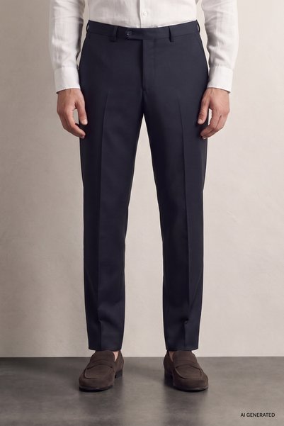 Ds Damat Slim Fit Dark Navy Blue Plain Travel Suit