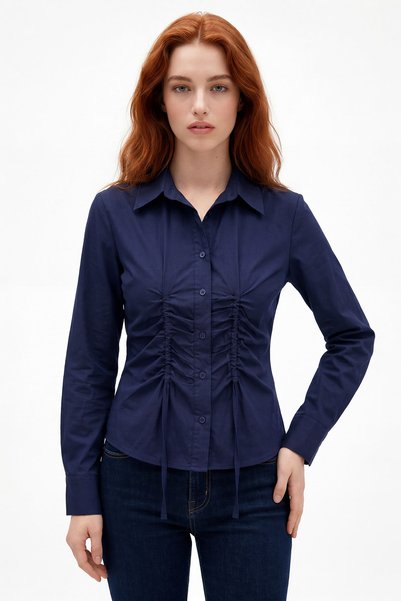 Stylish Fit Cut Gathered Women's SHIRT