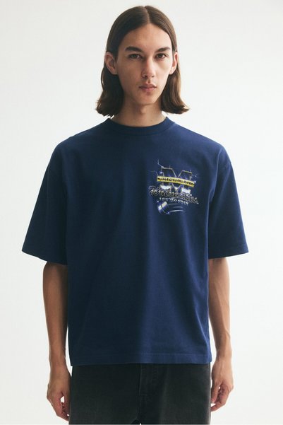 Cotton and Printed T-Shirt Relaxed Fit