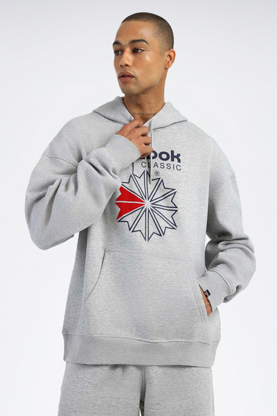 Men's Sweatshirt A Gray Mel Starcrest Relaxed Hoodie