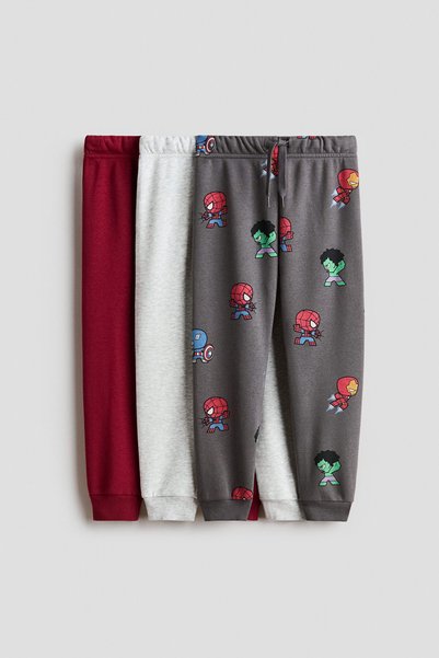 Jogger Pants with a 3-Piece Pattern and Fleece Lining