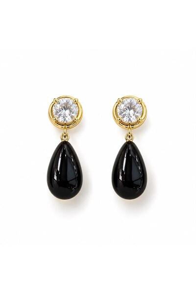 Steel Livia Earrings with Stones