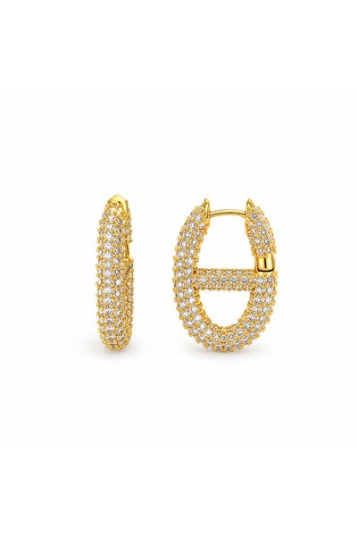 Helen Earrings with Steel Stones