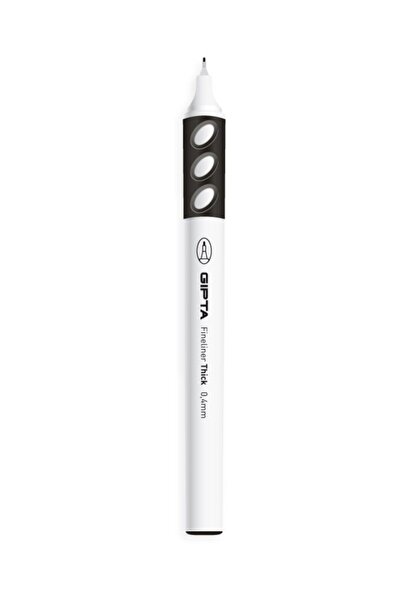 Fineliner фломастер со тенка филц врв, 0.4mm, тркалезно тело, црн (пакување од 12) K690001