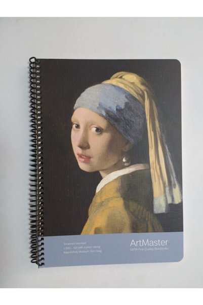 Art Master 100 Sheets Checkered Cardboard Cover Medium Size Notebook