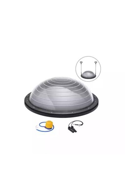 Меѓународни стандардни димензии 62 cm сива Bosuball полутопка за рамнотежа нелизгачка Bosu топка
