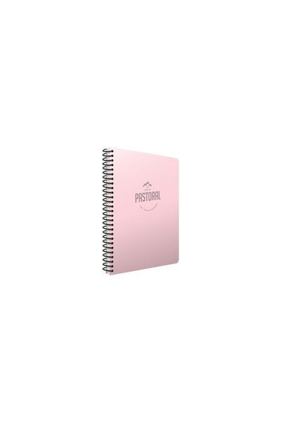 Pastoral Spiral Plastic Cover Notebook 17x24 cm 96 Sheets Unlined