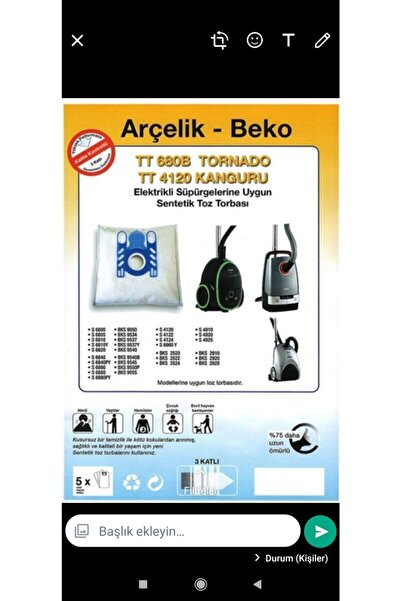 Кеса за правосмукалка компатибилна со Beko Tt680