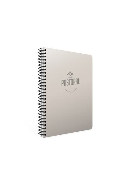 Pastoral Medium Size 96yp Unlined Pastel Gray Notebook