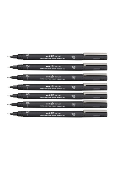 Pin Fine Line 0.1 - 0.2 - 0.3 - 0.4 - 0.5 - 0.6 - 0.7 Set