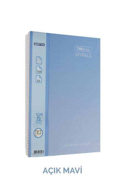 The Book A4 Spiral Hard Cover Checked 140 Sheets Notebook